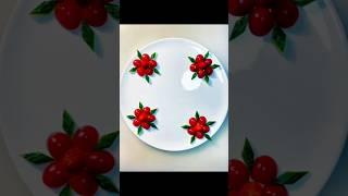  Cherry Tomato Floral Plate Decoration | Elegant Garnishing 
