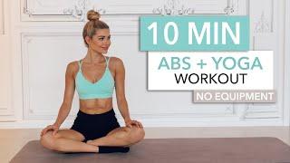 10 MIN ABS + YOGA  - a slow and "relaxed" workout for super strong abs / No Equipment I Pamela Reif