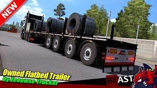 ETS2 (1.32b) | owned trailer mod "Owned Flatbed Trailer" edit by Zeeuwse Trucker - review