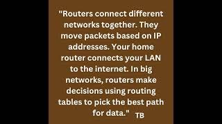 Network Engineers understand how routers work and the routes packets take!