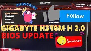 Gigabyte H310m h 2.0 motherboard bios update using Q-Flash