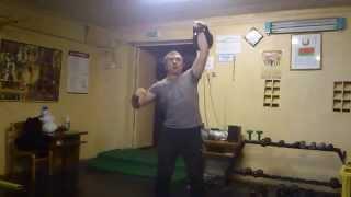 Комбо рывок-жим. Гиря 40 кг. Snatch and Press. Kettlebell 40 kg