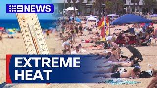 Victoria sweats through another day of extreme heatwave conditions | 9 News Australia