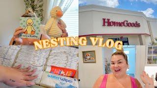 SHOP WITH ME & DECORATING/ORGANIZING THE NURSERY *NESTING VLOG*