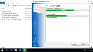 Convert Outlook PST to PDF Files
