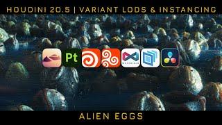  VFX Breakdown Houdini 20.5 solaris instancing | Alien Eggs! 