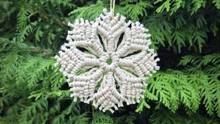 Macrame Snowflake Ornament DIY Christmas Tree Decorations