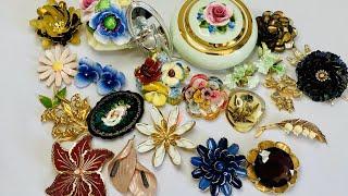 #171 Винтажные броши-цветы к 8 Мартa/Vintage Flower Brooches for March 8#second #jewelry #винтаж