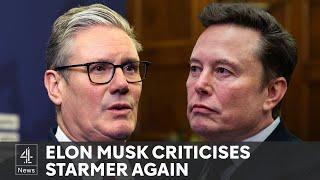 Musk continues to attack Starmer over handling of historic child abuse