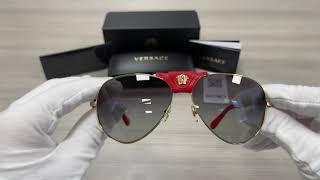 Versace VE2150-Q 100211 Gold-Red Sunglasses