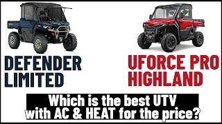 CFMOTO U10 PRO HIGHLAND VS CAN AM DEFENDER LTD - features and price
