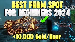 BEST New World Gold Farm for BEGINNERS, Money Making 2024, Gold Farming 2024 Wyrdwood, LodeStone