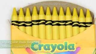 12 Regular Yellow Crayons by Crayola 52 0836034