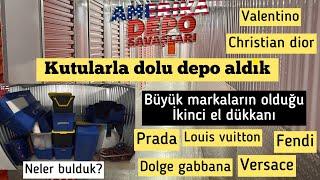 Kutularla dolu depo aldık / Buyuk markalarin oldugu ikinci el dukkani