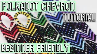 POLKADOT CHEVRON BRACELET TUTORIAL [CC] || Beginner Friendly