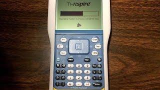 TI Nspire calculator freezes on boot up.  Reload operating system.