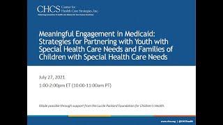 Strategies for Partnering with Youth/Children with Special Health Care Needs and their Families