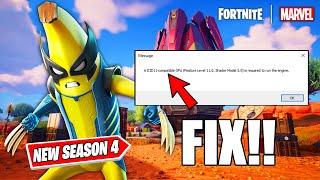 How to fix a d3d11-compatible gpu is required to run the engine Fortnite Chapter 5 Season 4 (2024)