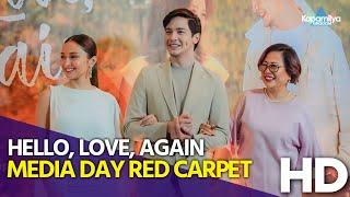 Kathryn Bernardo at Alden Richards, hindi mapaghiwalay sa red carpet ng Hello, Love, Again Media Day