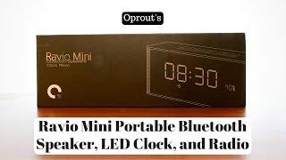 Oprout's Ravio Mini Portable Bluetooth Speaker, LED Clock, and Radio