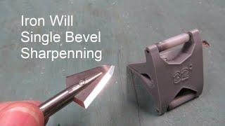 Iron Will Single bevel sharpening and sharpness test By Stay Sharp Guides