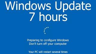 Windows Update Screen 7 hours REAL COUNT in 4K UHD !