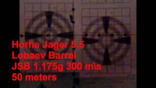 Horhe Jager 5 5mm Lobaev Barrel JSB 1 175 300 ms 50m