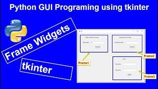 Creating Frame Widget in tkinter