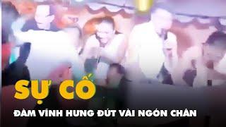 Ca sĩ Đan Kim đăng clip Đàm Vĩnh Hưng leo lên đài phun nước, gặp sự cố đứt vài ngón chân