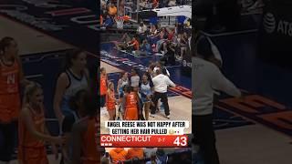 Things got chippy after Angel Reese’s hair was pulled on a rebound attempt 