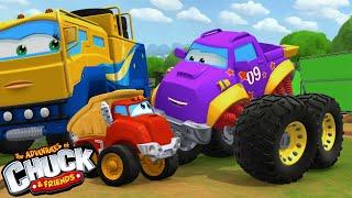 Learn with Chuck & Friends | Commercial Trucks/Rowdy The Rockstar | COMPILATION | Cartoon for Kids