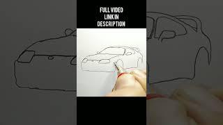 Drawing TOYOTA Supra MK4 #drawing #cardraw #toyotasupra #shorts #viralshorts #ytshorts #simpleshort