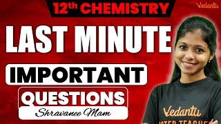 12th Chemistry | Tamil and English Medium | Important Questions - 2nd Mid Term