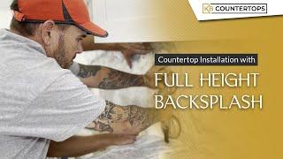 Countertop Installation with Full Height Backsplash | KB Countertops