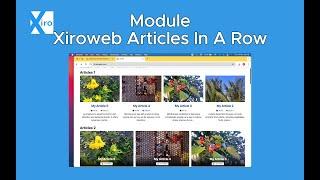 Module Xiroweb Articles In Row - Joomla 5