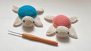 Crochet - Amigurumi Turtle - Made With Just Single Crochet - Easy To Follow Tutorial