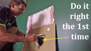 Patch Large Hole in Plasterboard Wall - Start to Finish