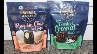 Niagara Chocolates: Pumpkin Chai Dark Cups & Dark Toasted Coconut Clusters Review