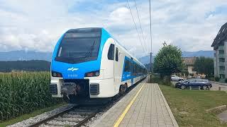 Trafic ferroviaire à Kamnik (SLO)