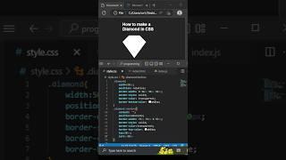 How to make Diamond in CSS  | CSS Tricks #shorts #viral #css #webdevelopment #html #youtube