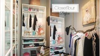 Closet Tour (Before) - Closet Organization Ideas - Walk In Closet DIY - MissLizHeart