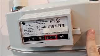 How to stop the gas meter VK G6 plastic