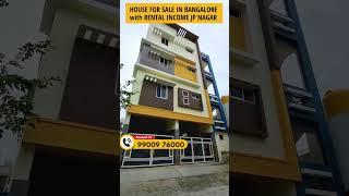 House for Sale in Bangalore with renal income 30x50 at JP Nagar