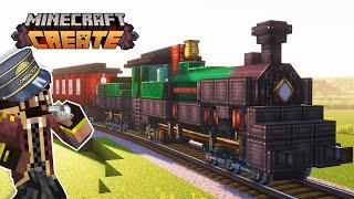 I built a STEAM TRAIN in Minecraft Create Mod!