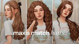 best maxis match hairs || the sims 4 || custom content haul + cc links