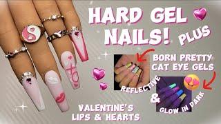 HARD GEL BUILDER GEL VALENTINE NAILS! | BORN PRETTY HAUL