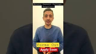 Kristu Jayanti College, Bangalore Admission Forms for 2022 Released - Apply Soon‍️