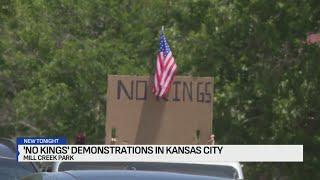 Thousands gather at KC's Country Club Plaza for "No Kings" rally