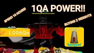 I SPEND 10 HOURS FOR 1Qa POWER|Roblox Lifthing Simulator