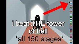 i beat THE tower of hell (All 150 stages) roblox